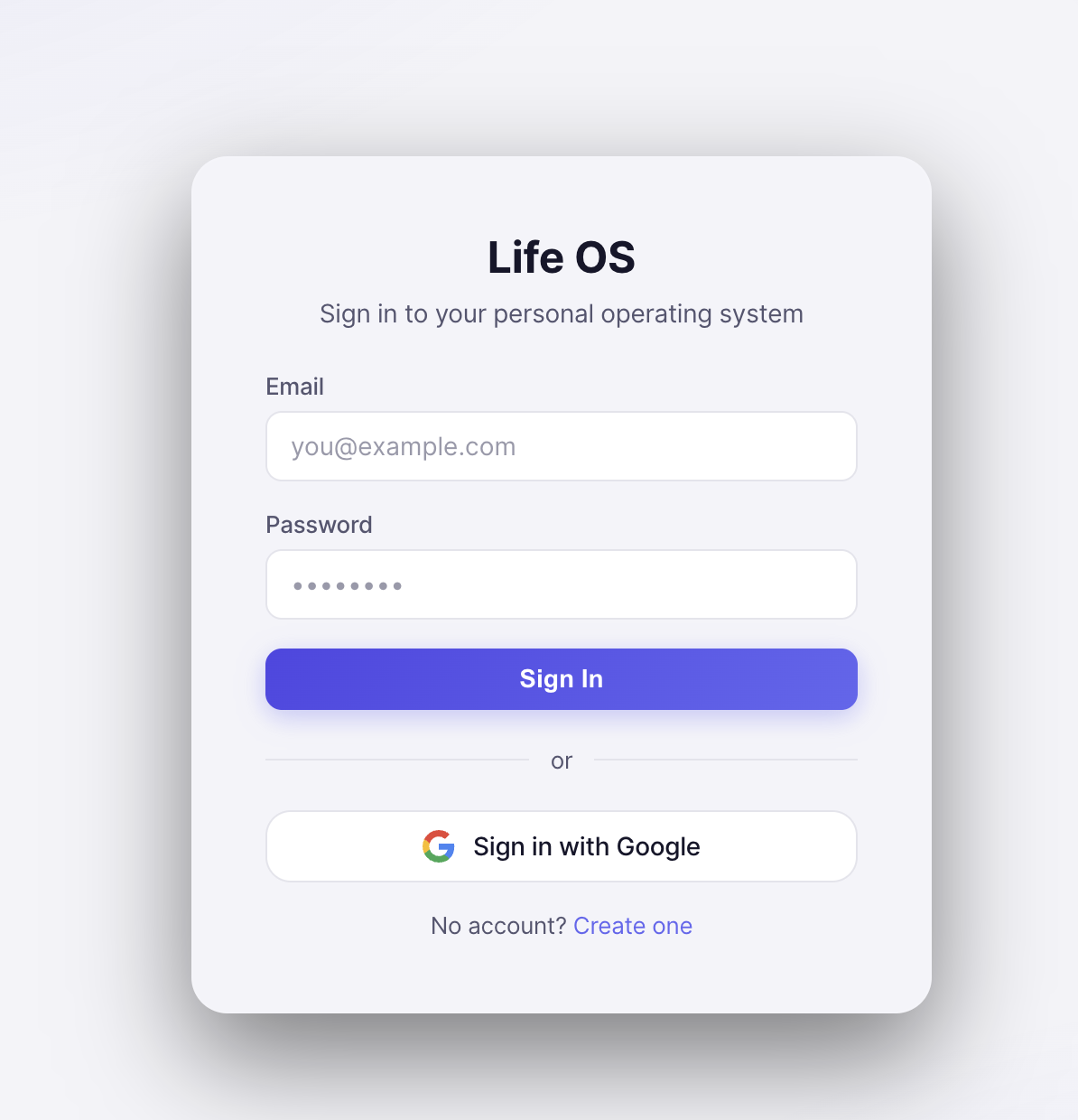 LifeOS screenshot 1